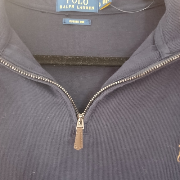 Men's Polo Ralph Lauren Estate Rib Quarter Zip Large - Picture 7 of 10